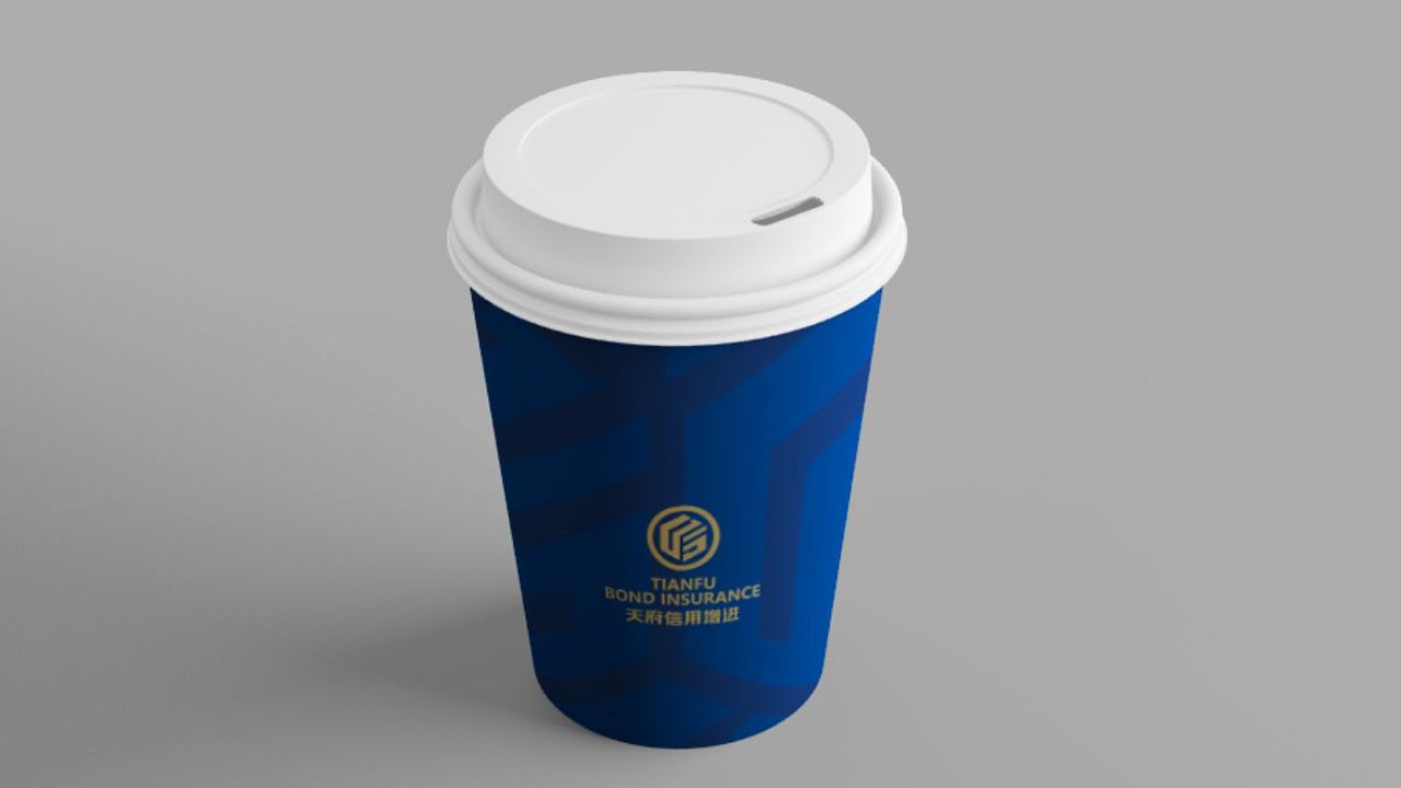 天府信用增进品牌咖啡杯标志设计
