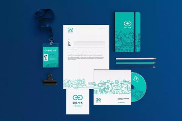 银行办公用品vi标志设计