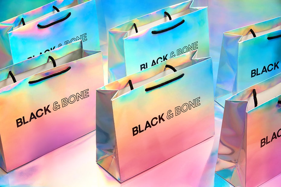 创意纸质外包装袋渐变颜色设计