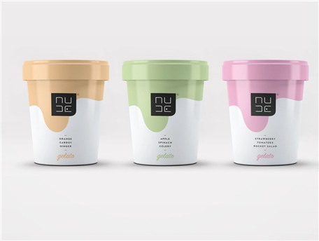 蓝色粉色食品外包装设计