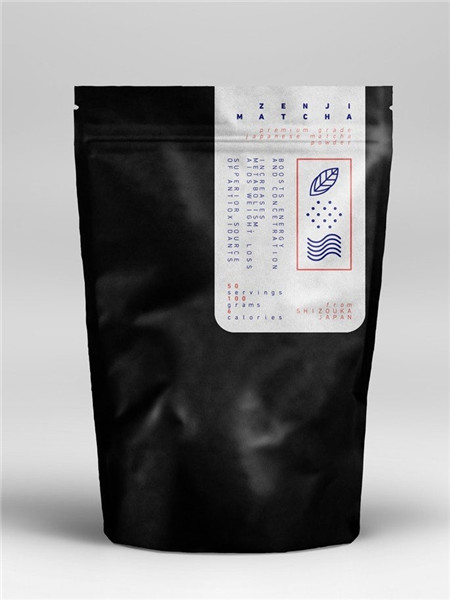 茶叶黑色简约内包装设计