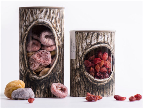 创意食品包装罐设计模仿树干造型