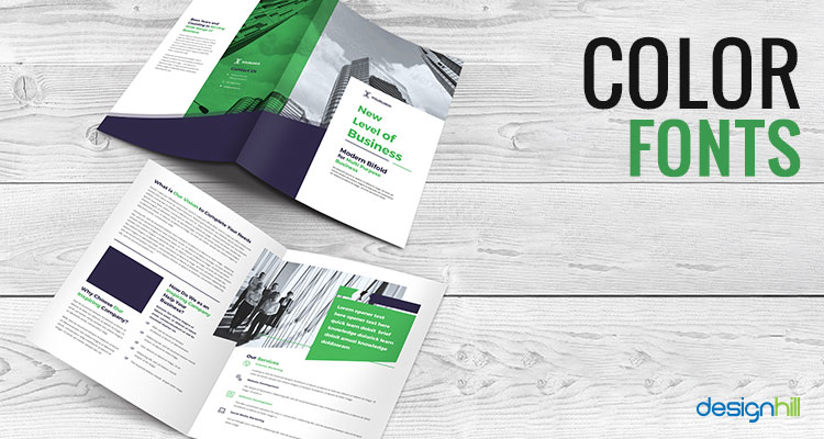 企业画册设计彩色字体