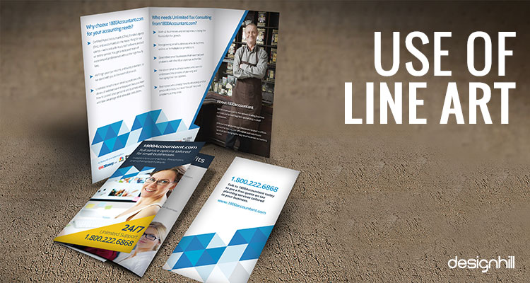 线条设计应用到企业宣传画册