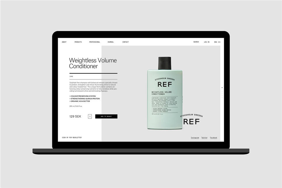 REF护发素品牌官网形象建设