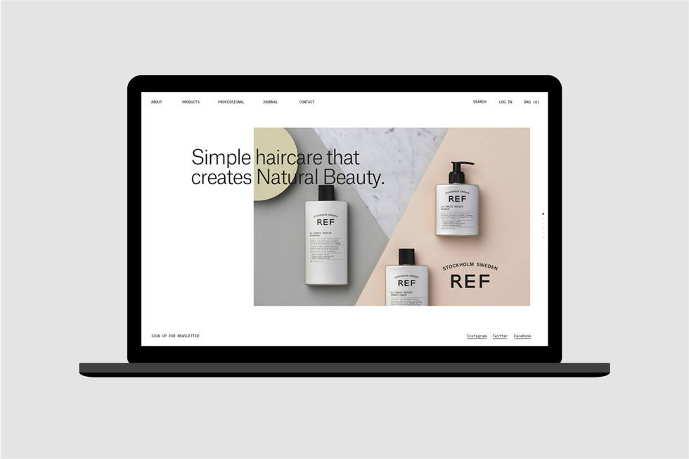 REF护发素公司品牌形象网站